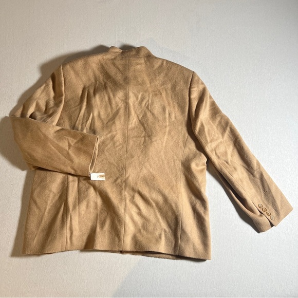 NWT Pure Camel Hair Italian Vintage Talbots Tan Coat Buttons + Pockets Size 20W - Picture 7 of 10